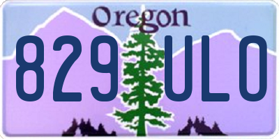 OR license plate 829ULO