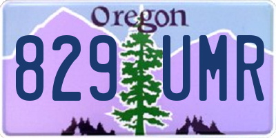 OR license plate 829UMR