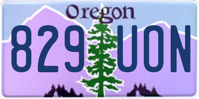 OR license plate 829UON