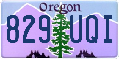 OR license plate 829UQI