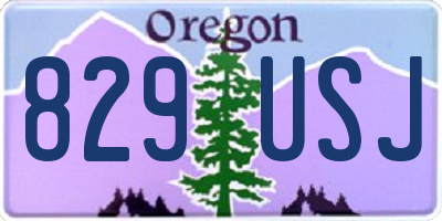 OR license plate 829USJ