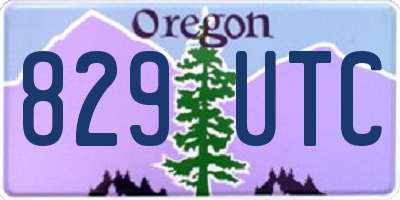 OR license plate 829UTC