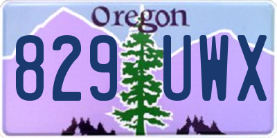 OR license plate 829UWX