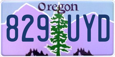 OR license plate 829UYD