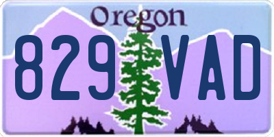 OR license plate 829VAD
