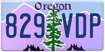 OR license plate 829VDP