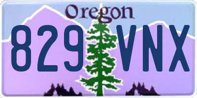 OR license plate 829VNX