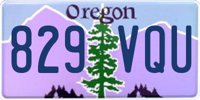 OR license plate 829VQU