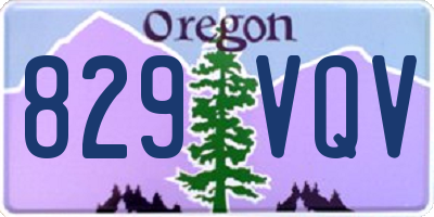 OR license plate 829VQV