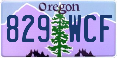 OR license plate 829WCF