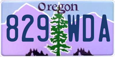 OR license plate 829WDA