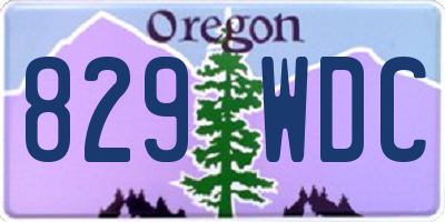 OR license plate 829WDC