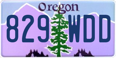OR license plate 829WDD