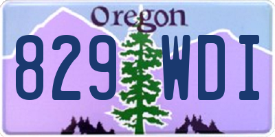OR license plate 829WDI
