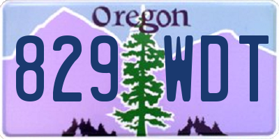 OR license plate 829WDT