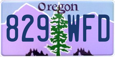 OR license plate 829WFD