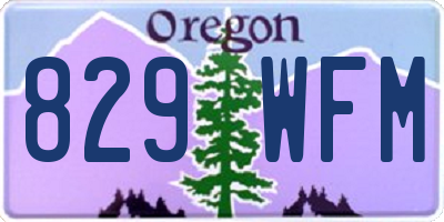 OR license plate 829WFM