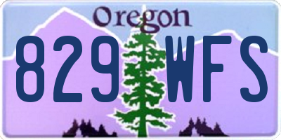 OR license plate 829WFS