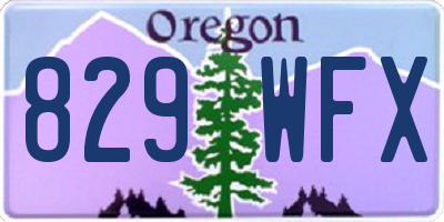 OR license plate 829WFX