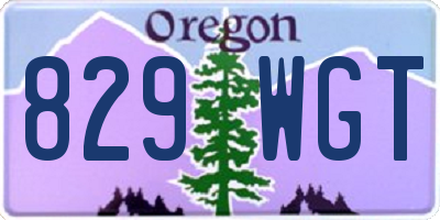 OR license plate 829WGT