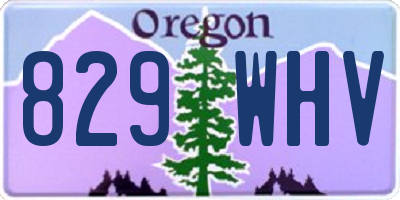 OR license plate 829WHV