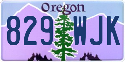 OR license plate 829WJK