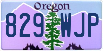 OR license plate 829WJP
