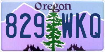 OR license plate 829WKQ