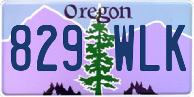 OR license plate 829WLK