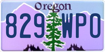 OR license plate 829WPO