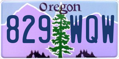 OR license plate 829WQW