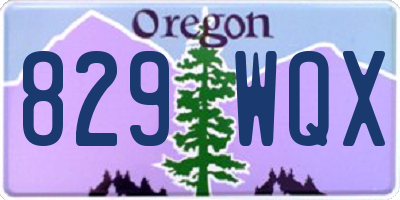 OR license plate 829WQX