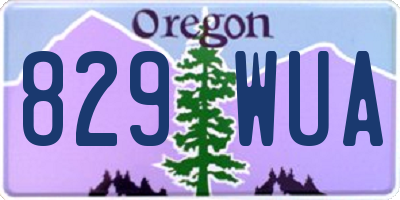 OR license plate 829WUA