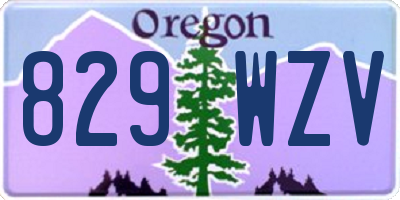 OR license plate 829WZV