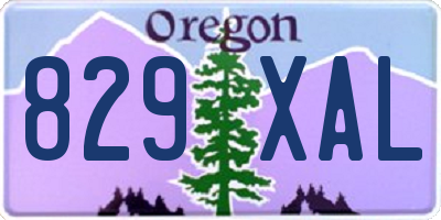OR license plate 829XAL