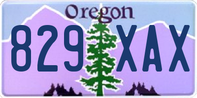 OR license plate 829XAX
