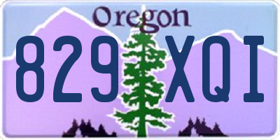 OR license plate 829XQI