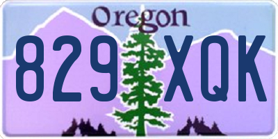 OR license plate 829XQK