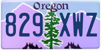 OR license plate 829XWZ