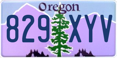 OR license plate 829XYV