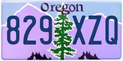 OR license plate 829XZQ