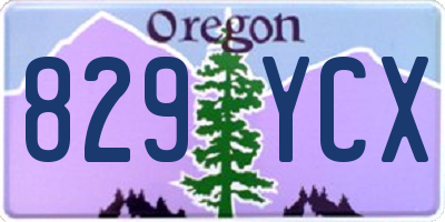 OR license plate 829YCX