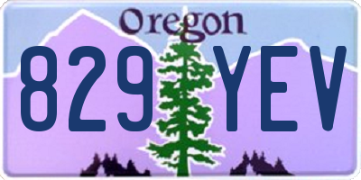 OR license plate 829YEV
