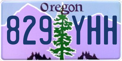 OR license plate 829YHH