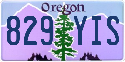 OR license plate 829YIS