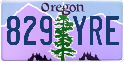 OR license plate 829YRE