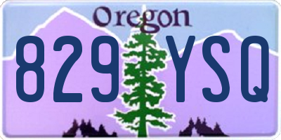 OR license plate 829YSQ