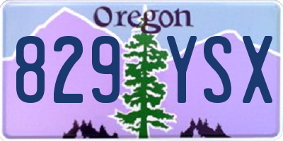 OR license plate 829YSX