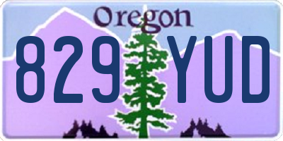 OR license plate 829YUD