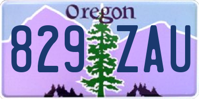 OR license plate 829ZAU